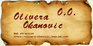 Olivera Okanović vizit kartica
